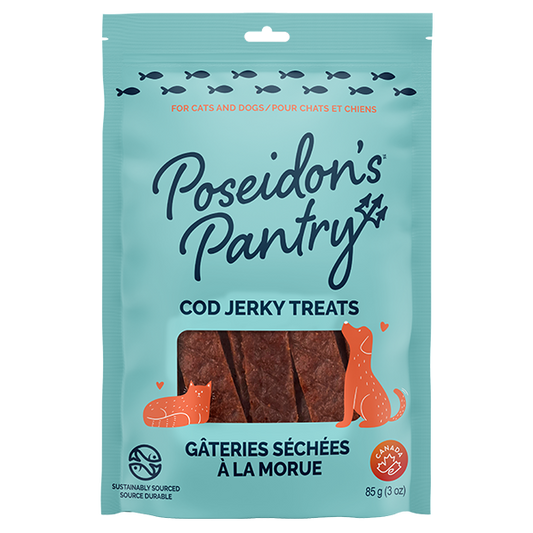 Poseidon's Pantry Dog Jerky Cod 85g