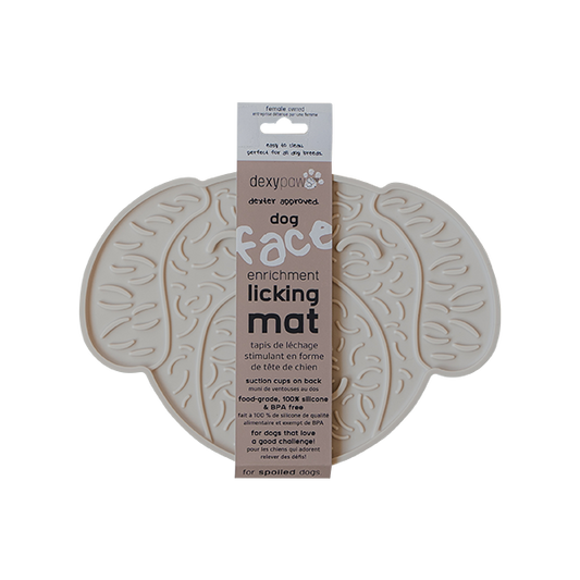 Dexypaws Dog Lick Mat White Dog Face