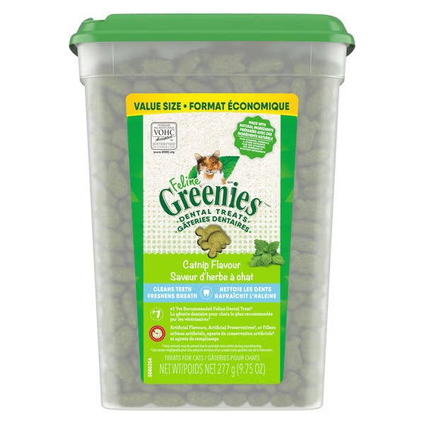 GREENIES Dental Treat Catnip 9.75OZ (4) | Cat