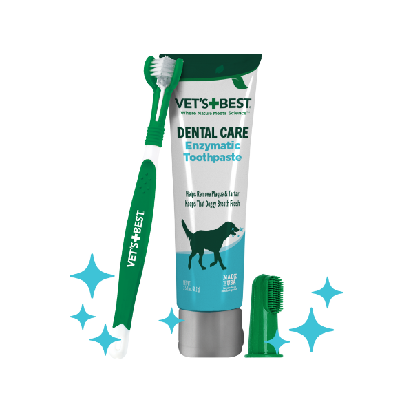 Vet's Best Dog Toothbrush & Enzymatic Toothpaste Set