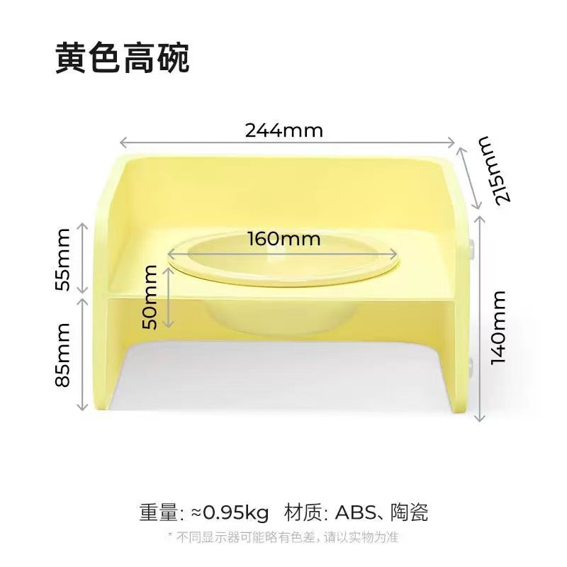 PET FEEDING BOWL WITH STAND方块碗-高