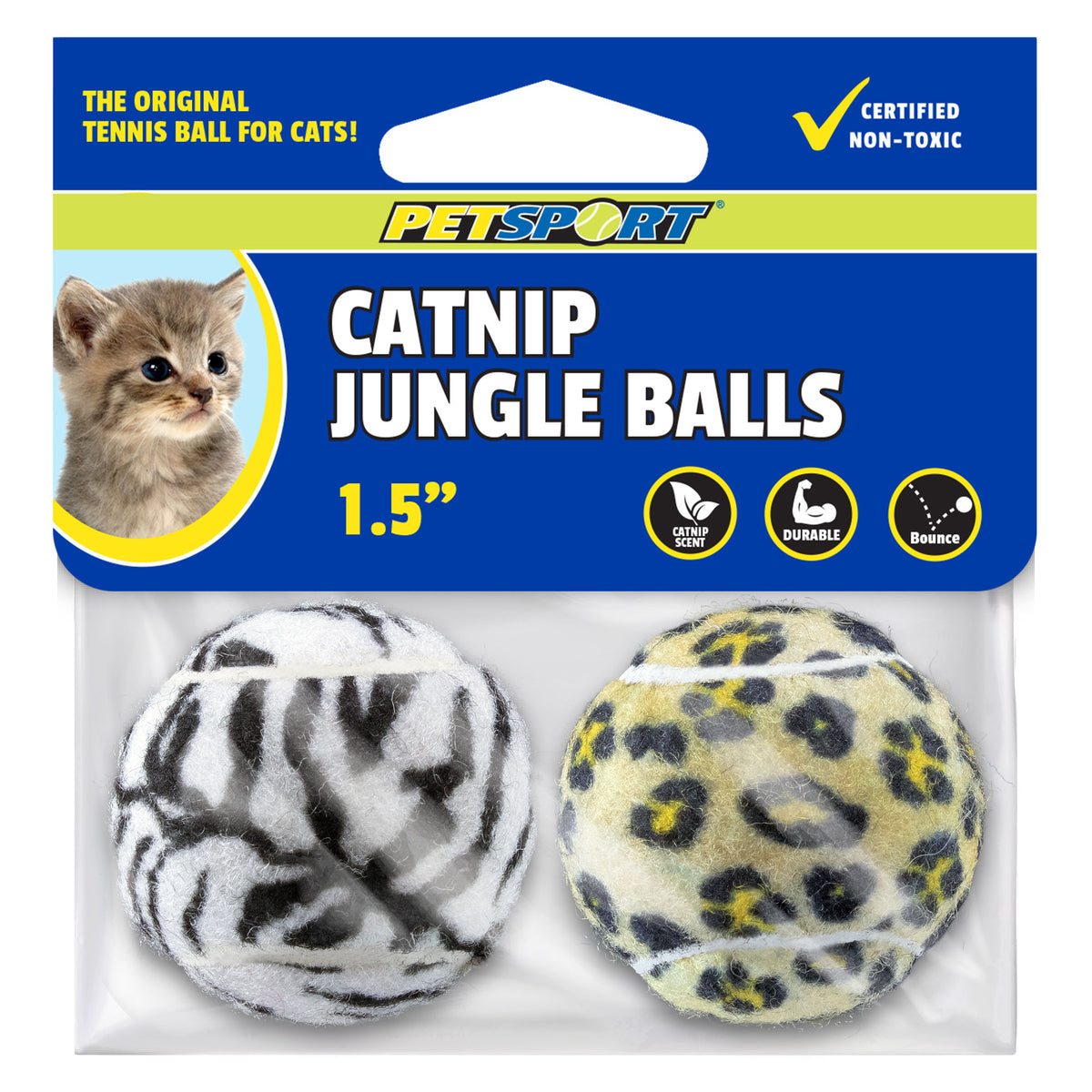 Petsport Catnip Jungle Balls 1.5 in 2 pack