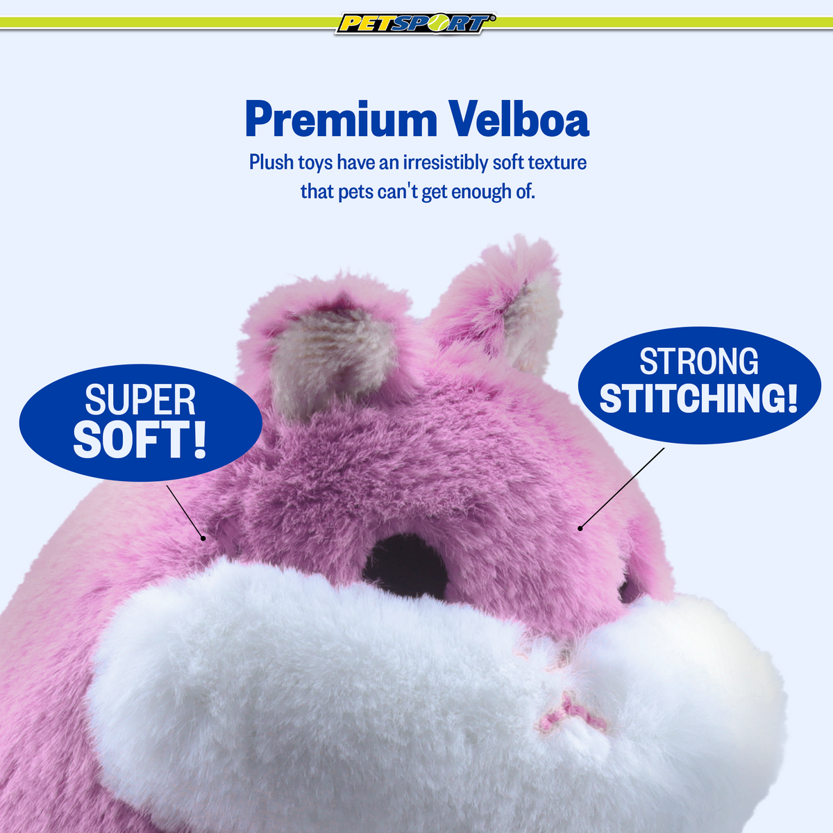 Petsport Big Fat Hamster Plush Dog Toy – Pink