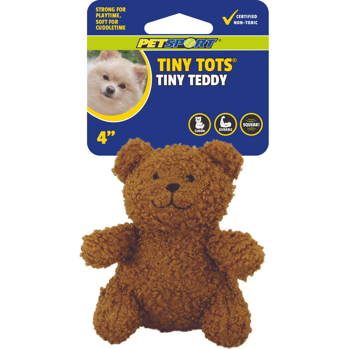 Petsport Tiny Tots Tiny Teddy plush dog toy