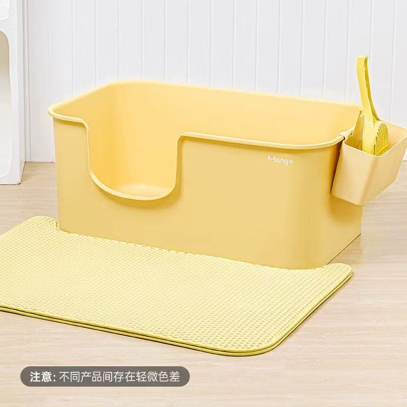 Mango EXTRA-LARGE BUTTER SET (CAT LITTER BOX+MAT+SCOOP WITH STORAGE BOX)巨黄油无盖（咖啡色垫铲delay））