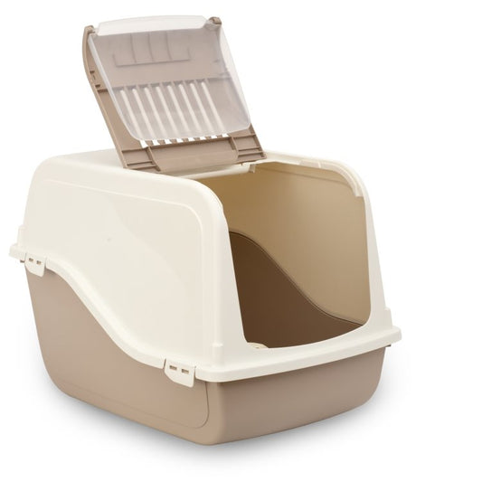 BERGAMO Ariel Litter Covered Pan w/Scoop  Mocaccino