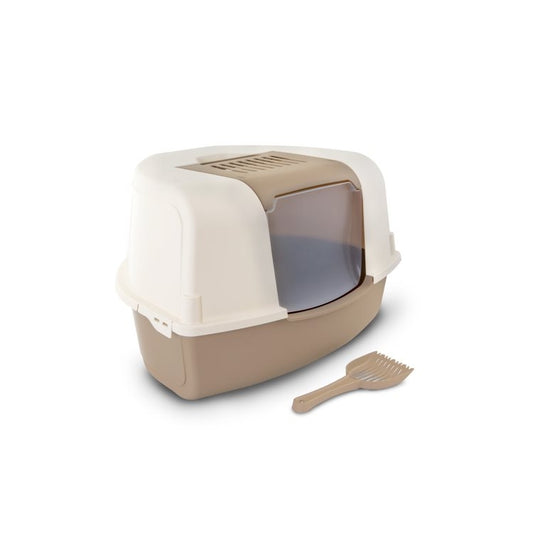 BERGAMO Ariel Litter Covered Corner Pan w/Scoop Mocaccino