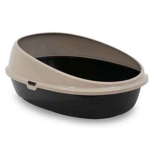 BERGAMO Pin-Up Litter Pan Mocaccino/Black