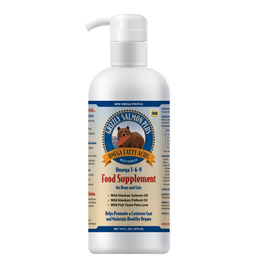 Grizzly Salmon Plus Oil Liquid Supplement 16 oz