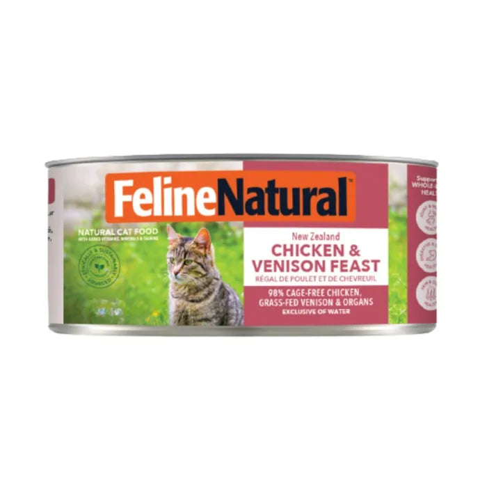 Feline Natural Cat Chicken & Venison 12 x 6 oz Cans