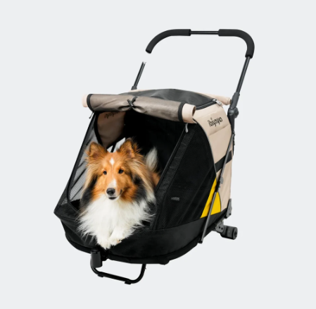 Minika 3-in-1 Pet Stroller System Foldable Dog Bicycle Trailer & Soft Crate Kennel