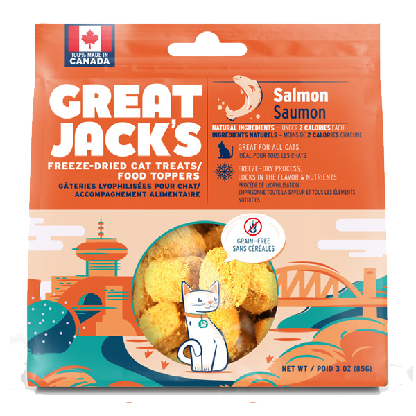 Great Jack's Cat FD Treats/Topper Salmon 85g
