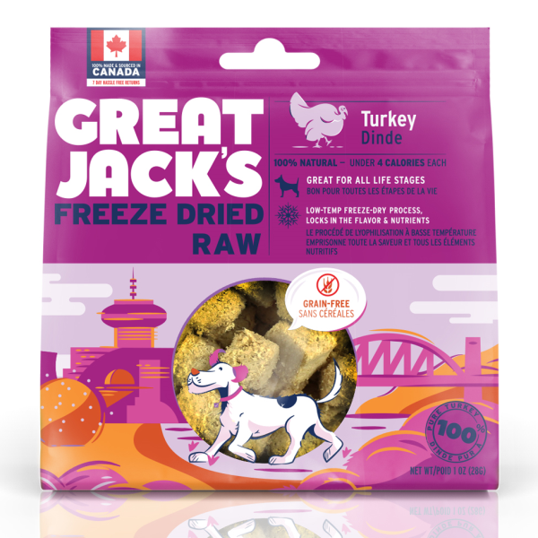 Great Jack's Dog Treats FD Raw Turkey 28g