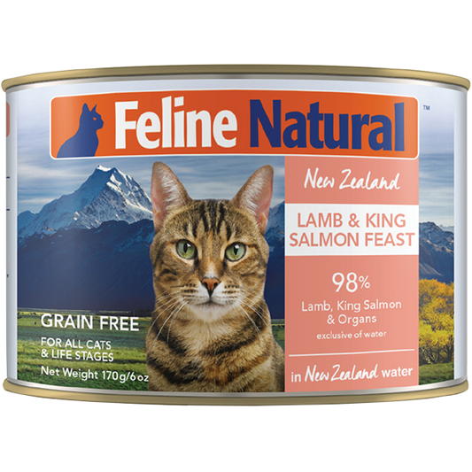 Feline Natural Cat Lamb & King Salmon 12/6oz Cans