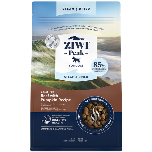 ZIWI Peak Dog Steam-Dried Beef w/Pumpkin 1.8lb