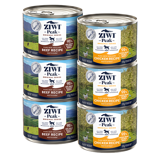 ZIWI Peak Dog Beef/Chicken Variety Pack 6/6oz Cans