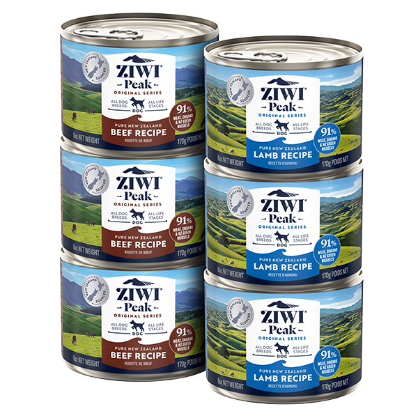 ZIWI Peak Dog Beef/Lamb Variety Pack 6/6oz Cans