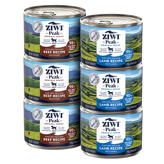 ZIWI Peak Dog Beef/Lamb Variety Pack 6/6oz Cans