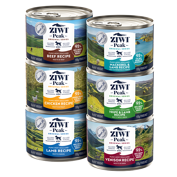 ZIWI Peak Dog Beef/Chicken/Lamb/Mkrl&Lm/Trp&Lm/Venison Variety Pk 6/6ozCans