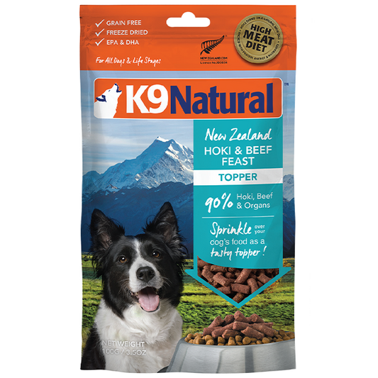 K9 Natural Dog Freeze-Dried Hoki & Beef 3.5oz
