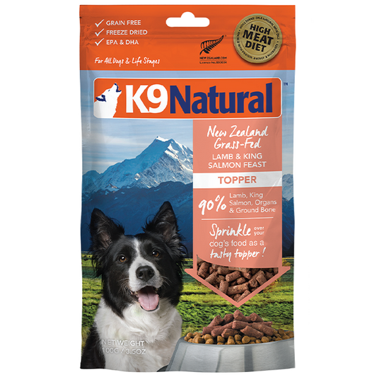 K9 Natural Dog Freeze-Dried Lamb & King Salmon 3.5oz