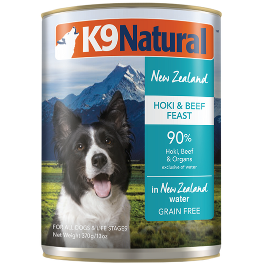 K9 Natural Dog Hoki & Beef 12/13oz Cans