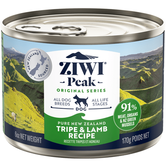 ZIWI Peak Dog Tripe & Lamb 12/6 oz Cans
