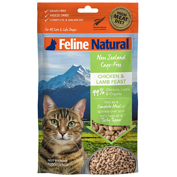 Feline Natural Cat Freeze-Dried Chicken & Lamb 3.5oz