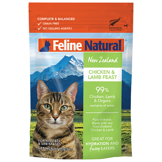 Feline Natural Cat Chicken & Lamb 12/3oz Pouches