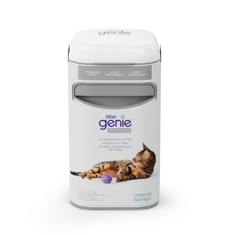 Litter Genie Platinum stainless steel cat litter pail