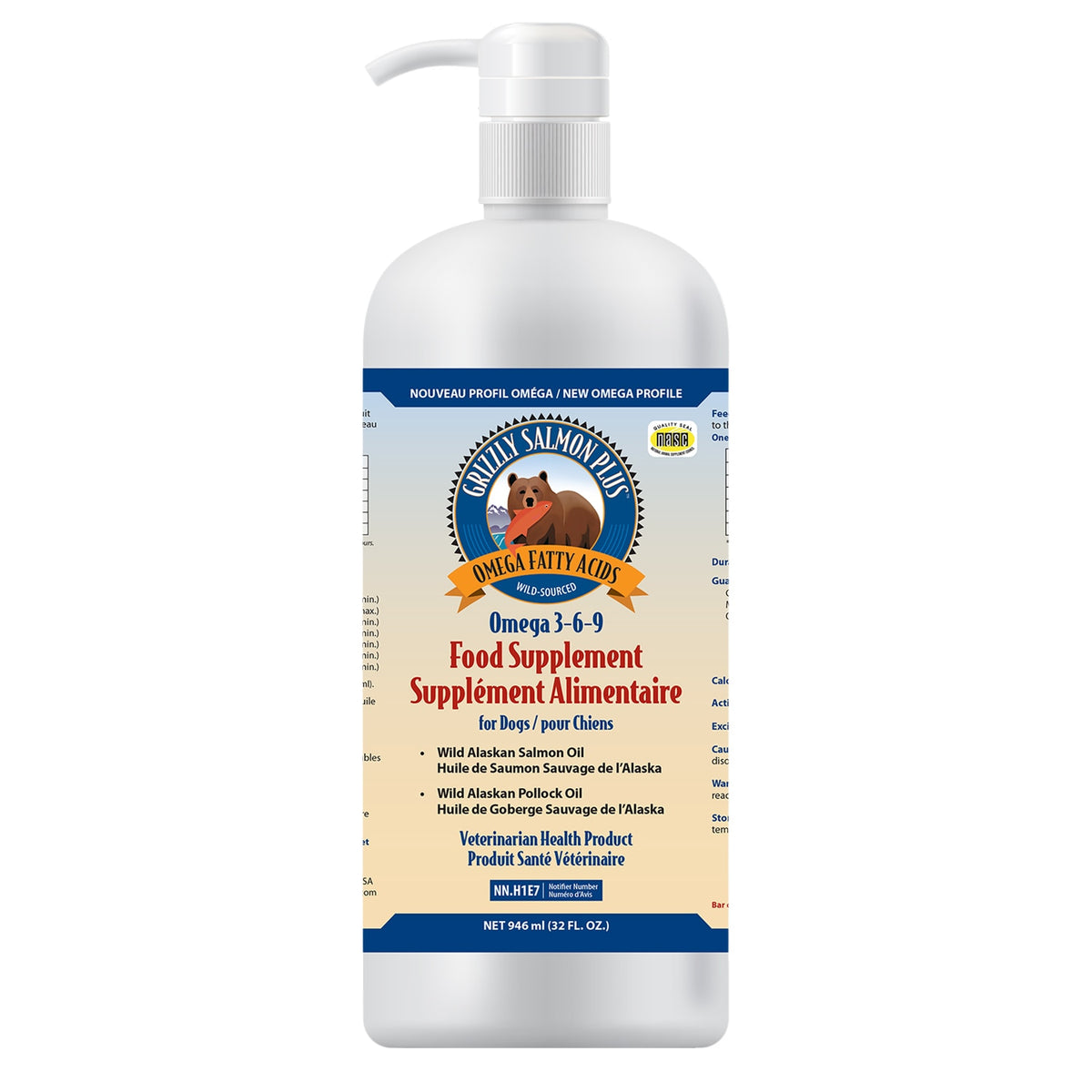 Grizzly Salmon Plus Oil Liquid Supplement – 32 oz