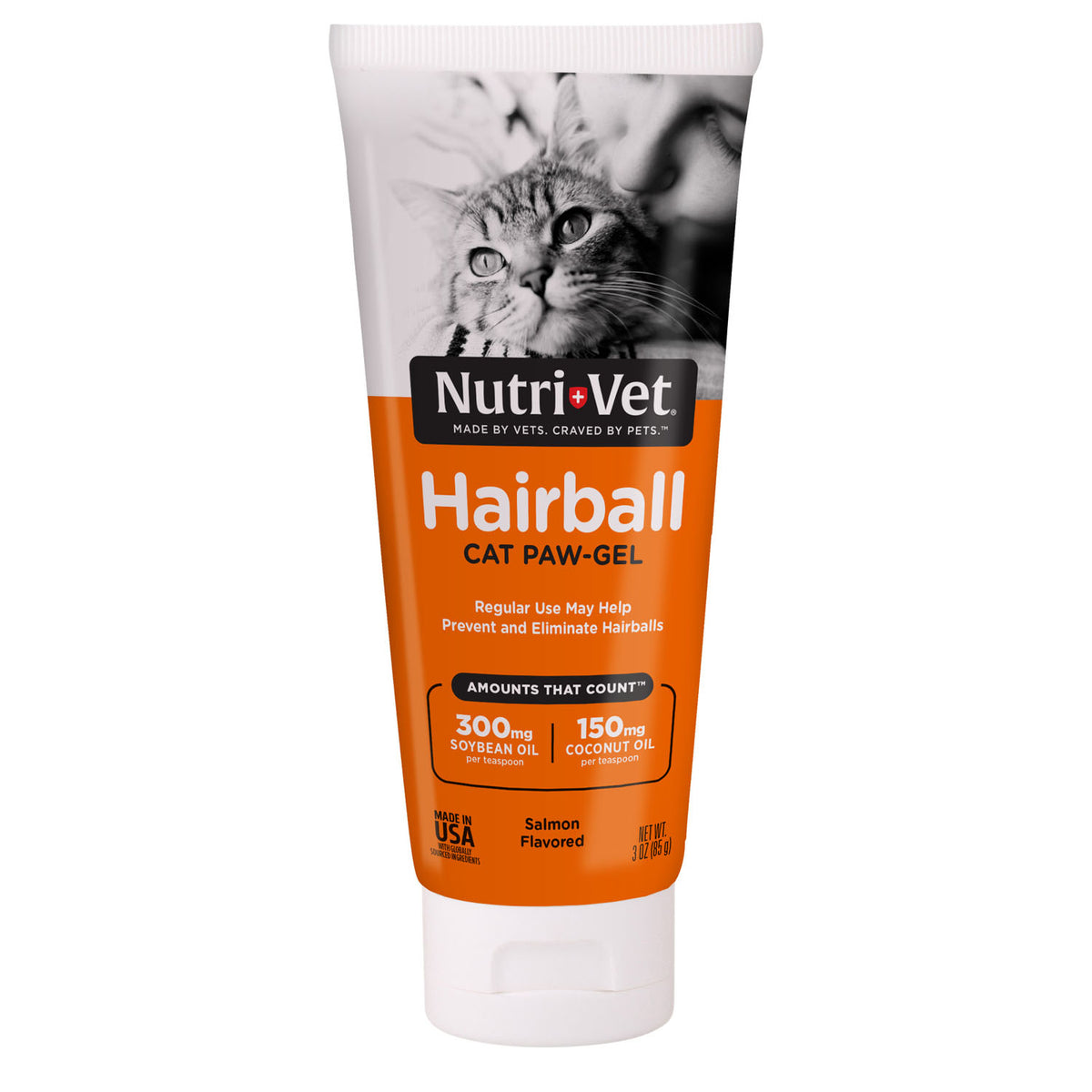 Nutri-Vet Hairball Paw-Gel for Cats Salmon – 3 oz
