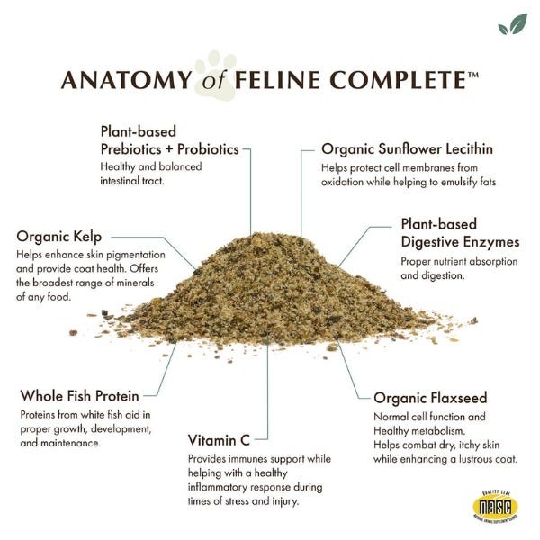 Wholistic Pet Organics Feline Complete Supplement for Cats – 4 oz