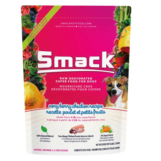 Smack Raw Dehydrated Dog Food - Very Berry Chicken Recipe