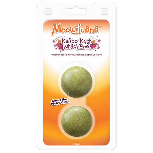 Meowijuana Cat Compressed Catnip Ball Refill Kalico Kush 2pk