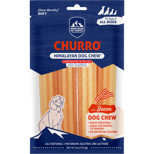 Himalayan Dog Chew Churro Bacon 4 oz