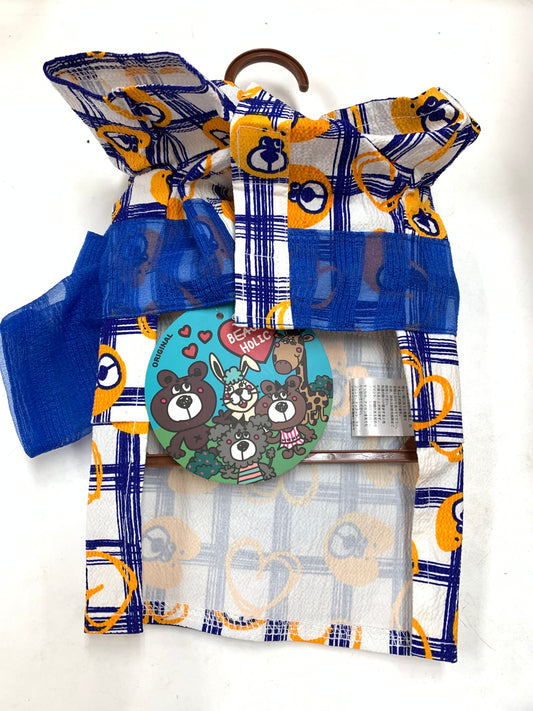 BEACHE HOLIC pet clothes blue bow tie with yellow bears