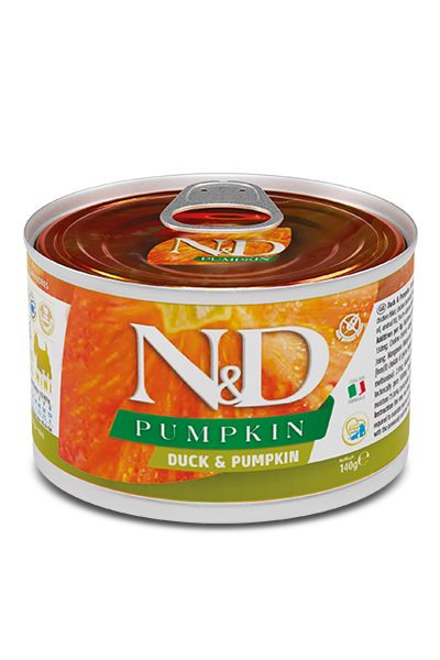 Farmina N&D Pumpkin Duck & Pumpkin Adult Mini Grain-Free Wet Dog Food – can