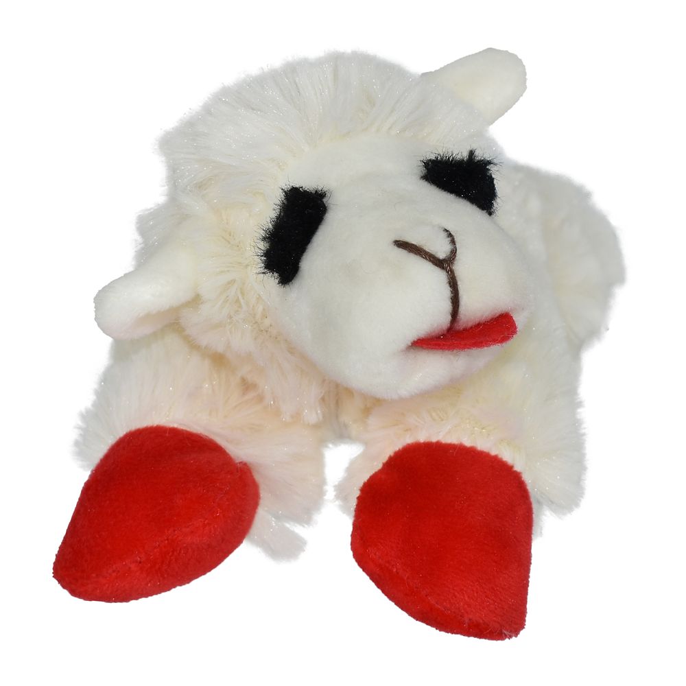 Multipet Lamb Chop Plush Squeaky Dog Toy – 6 in