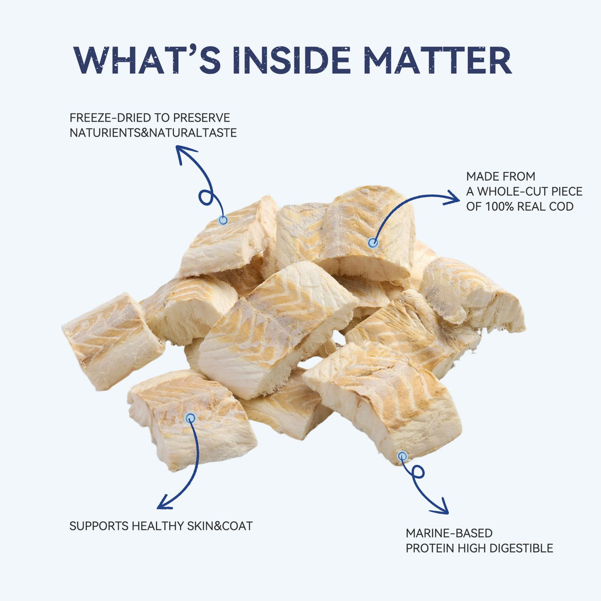 Pi Pet Freeze-Dried Cod Fillets Dog Treats