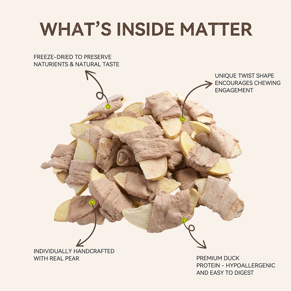 Pi Pet Freeze-Dried Pear and Duck Dog Treats – 42 g