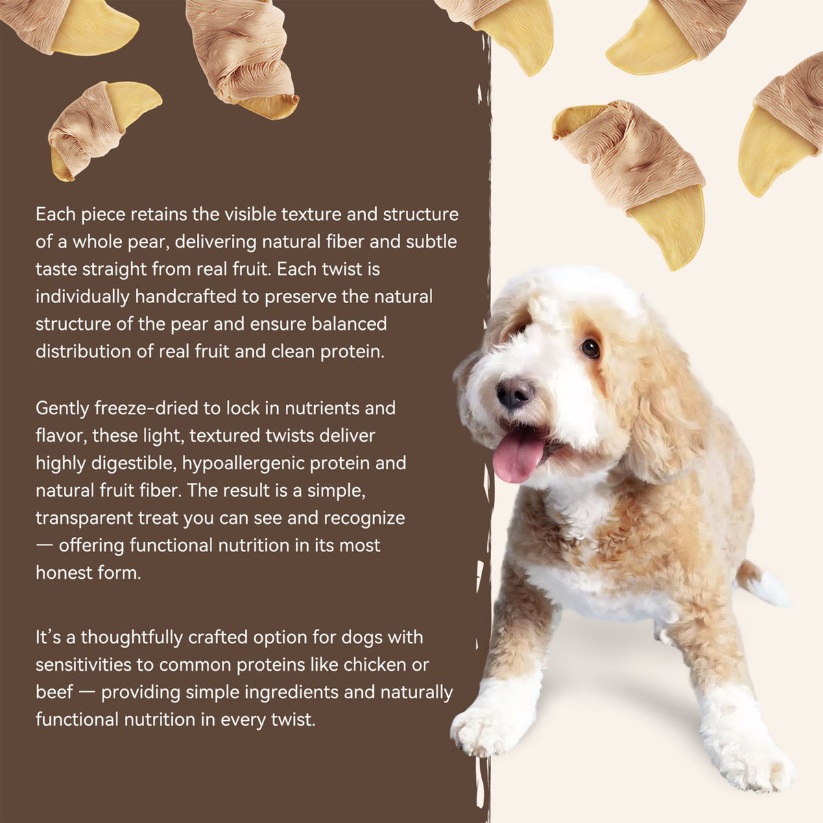 Pi Pet Freeze-Dried Pear and Duck Dog Treats – 42 g