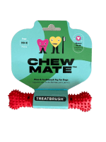 Chewmate Natural Rubber Treatbrush - Bone