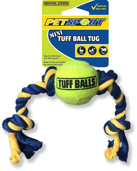 Petsport Mini Tuff Ball (9") Rope w/ 1.(5") Tuff Ball