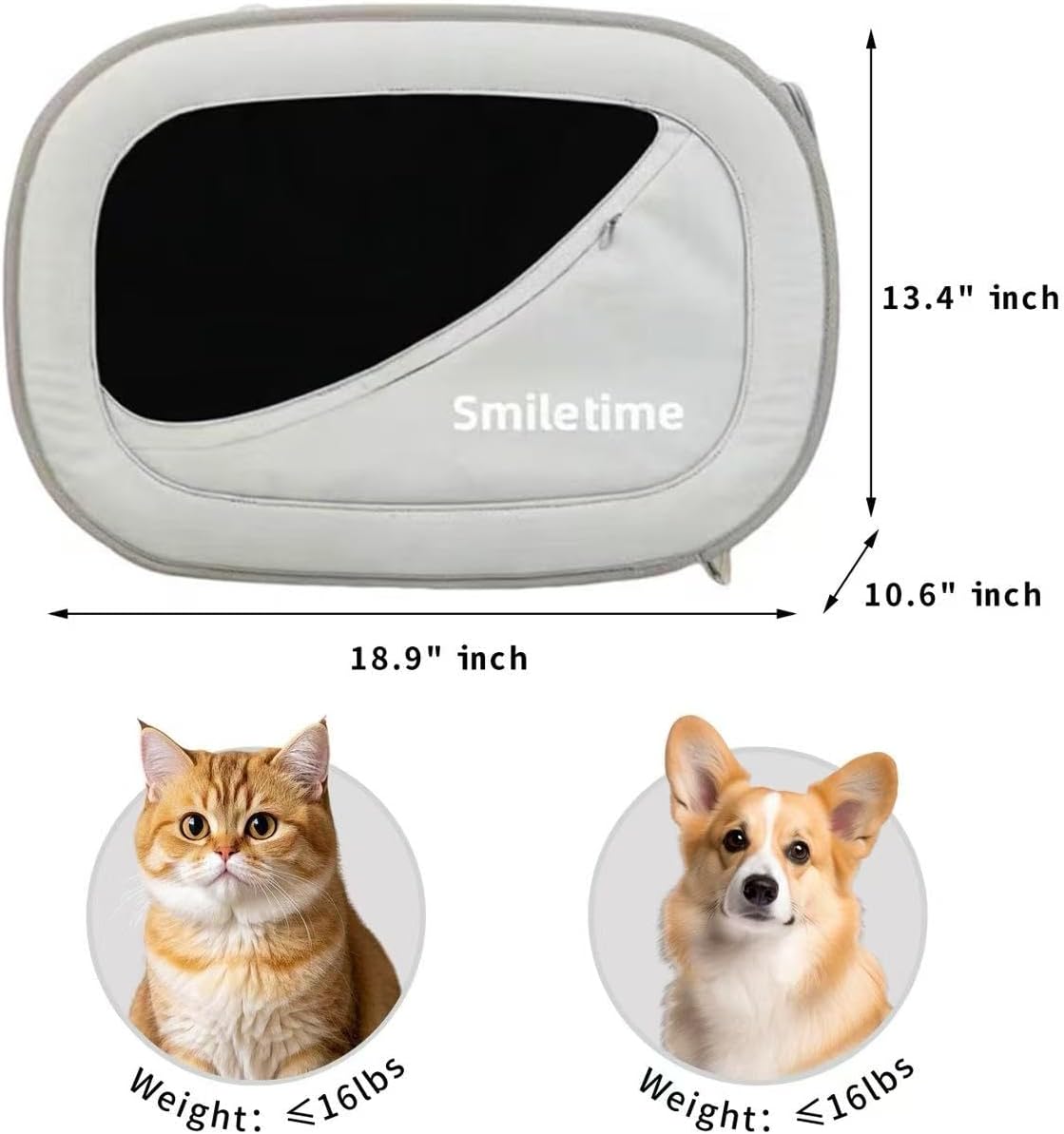 Juicypet X Smile Time Soft-Sided Pet Carrier for Cats & Small Dogs