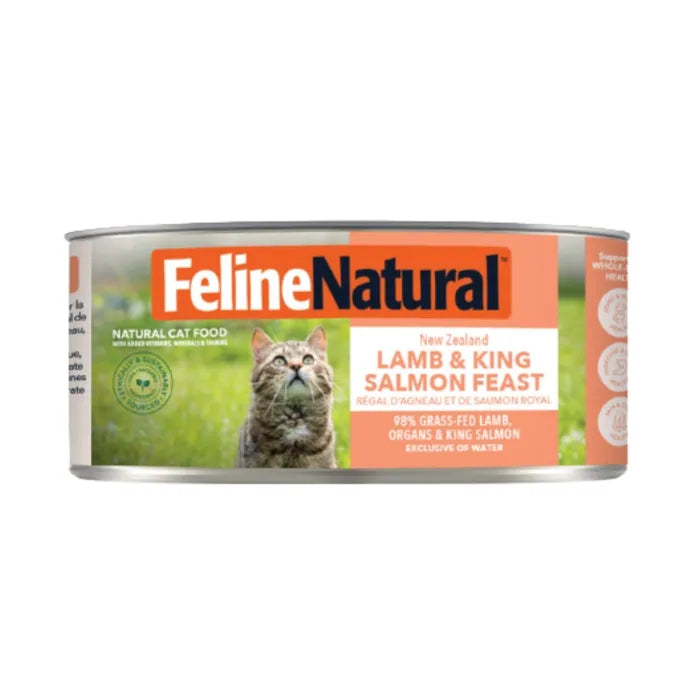 Feline Natural Cat Lamb & King Salmon 12 x 6 oz Cans