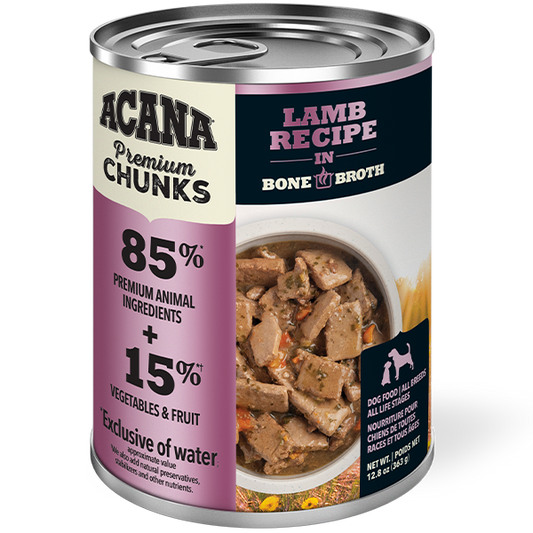 ACANA Dog Premium Chunks Lamb in Bone Broth 12/363g