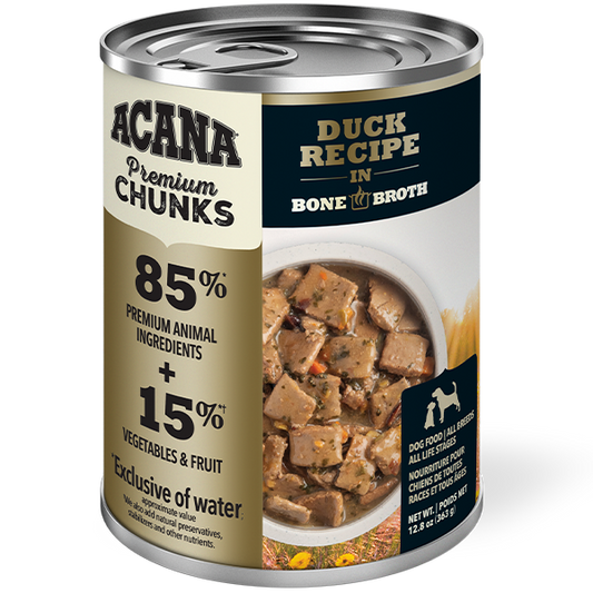 ACANA Dog Premium Chunks Duck in Bone Broth 12/363g