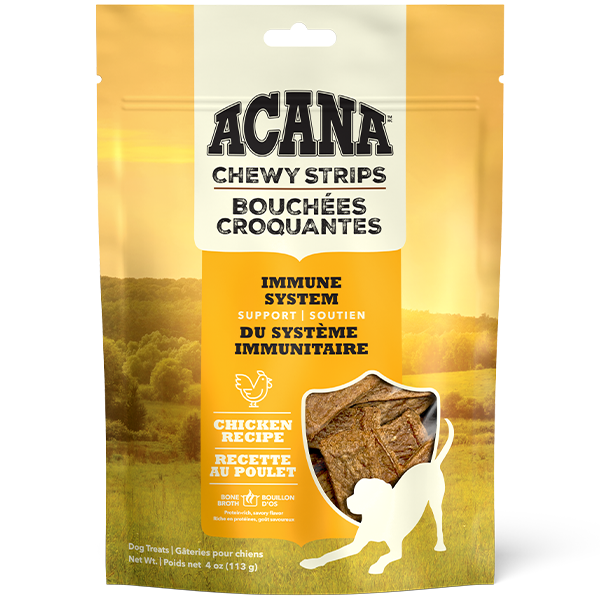 ACANA Dog Treats Chewy Strips Chicken Immune Support 113g
