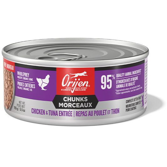 ORIJEN Cat Chunks Chicken & Tuna Kitten 12/155g